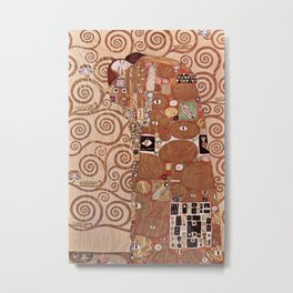 Gustav Klimt - Die Umarmung Metal Print | Dieumarmung, Cardboard, Palaisstoclet, Wandfries, Gustavklimt, Painting, Entwurf 