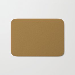 Ageless Mid Tone Golden Brown Solid Color Pairs To Sherwin Williams Sconce Gold SW 6398 Bath Mat | Basic, Solids, Fall, Autumn, Plain, Fallcolors, Minimal, Brown, Solid, Midtone 