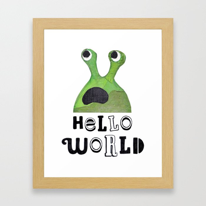 Hello World Framed Art Print
