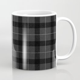 Black And Gray Plaid Coffee Mug