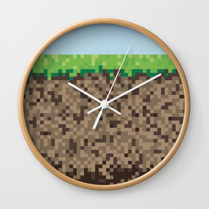 Minecraft Block Wall Clock
