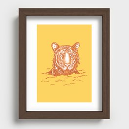 Water Tiger - Yellow Recessed Framed Print