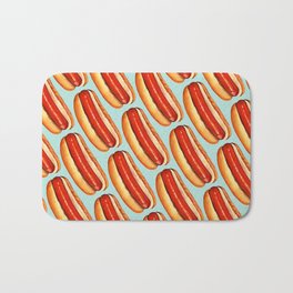 Hot Dog Pattern Badematte