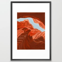 Antelope Canyon Desert Painting Framed Art Print