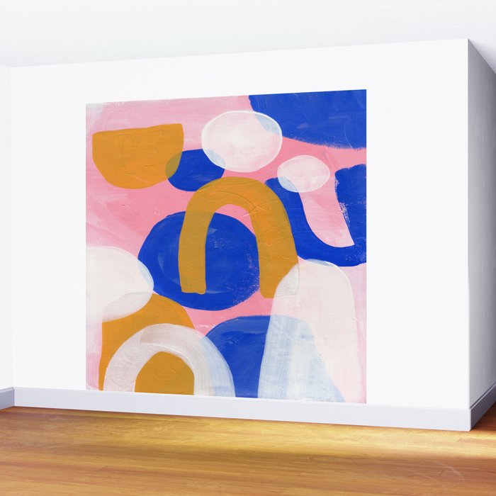 Ejaaz Haniff Colorful Abstract Acrylic Painting Pastel Fun Pastel