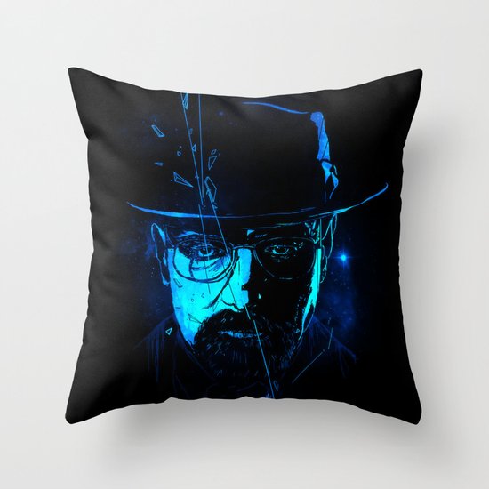 Mr. White (Crystal Blue) Throw Pillow