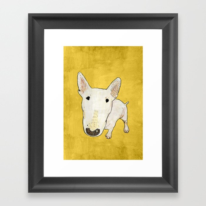 English Bull Terrier pop art Framed Art Print
