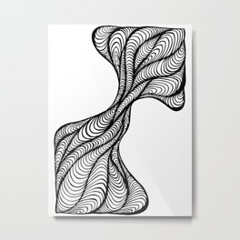 Tangled Metal Print | Lines, Curves, Micronpens, Ajg, Drawing, Black and White, Abstract, Doodle, Blackandwhite, Surrealism 