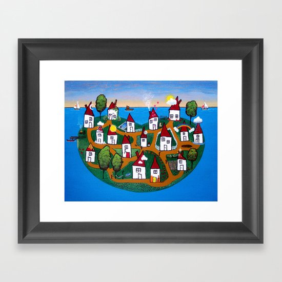 Dream House Island Framed Art Print