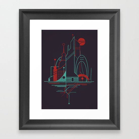 From the Subway to the Sky (at Night) Framed Art Print
