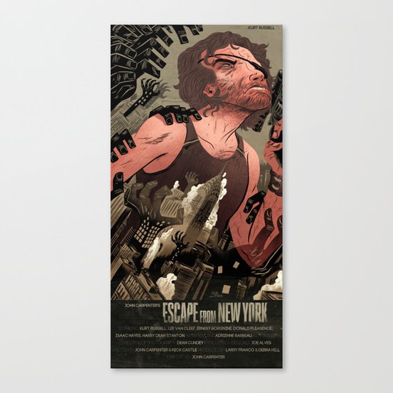 Escape From New York Poster Canvas Print