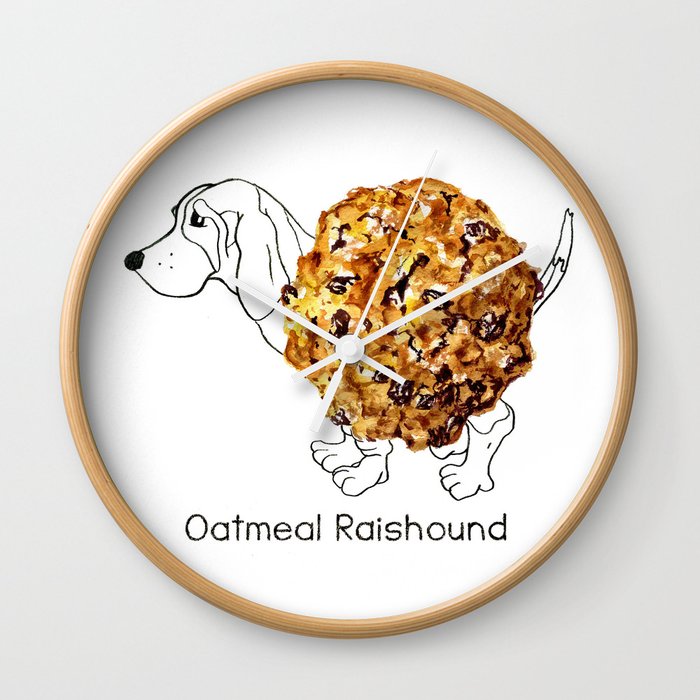 Dog Treats - Oatmeal Raishound Wall Clock