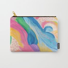 It is not too late for you Carry-All Pouch | Green, Acrylic, Maximalist, Curated, Joyful, Bedroom, Sunshine, Painted, Colorful, Happy 