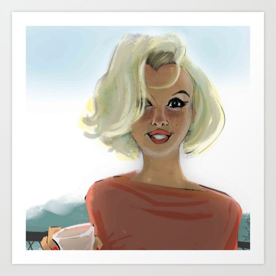 marilyn in l.a. Art Print