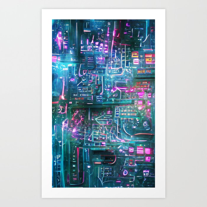 Neon Rose | Art Board Print