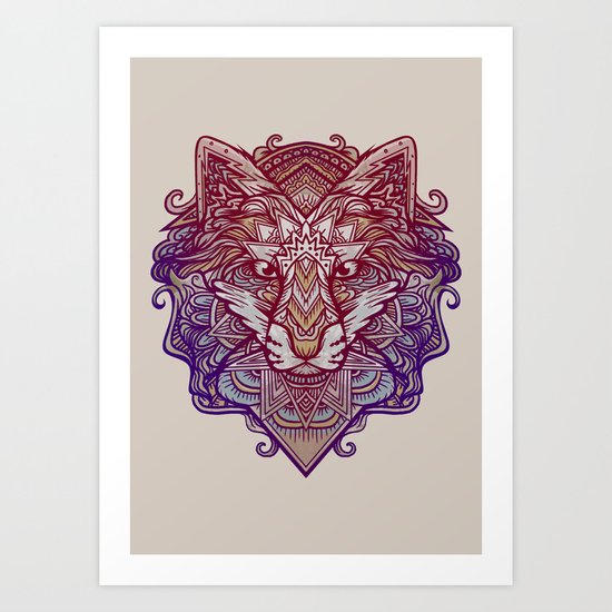 Wolf Ornament Art Print