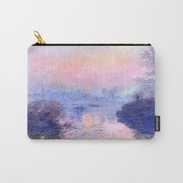 Claude Monet "Sunset on the Seine at Lavacourt. Winter Effect" Carry-All Pouch