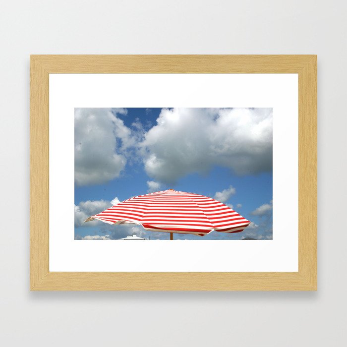 Beach Umbrella Framed Art Print