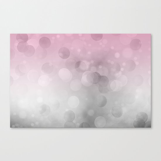 Pink light abstract bokeh design Canvas Print