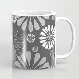 Black and White Floral Pattern Design Mug