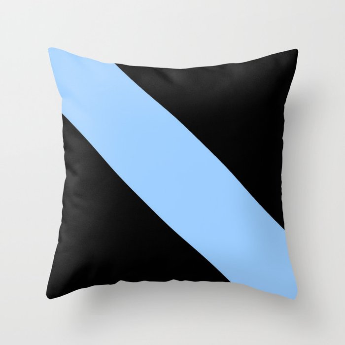 Oblique dark and blue Throw Pillow