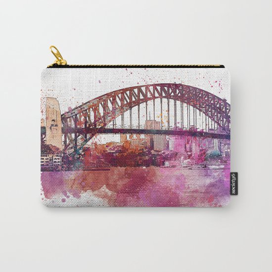 Sydney Harbor Bridge Watercolor Art Carry-All Pouch