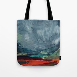 Abstract Blue Landscape Tote Bag