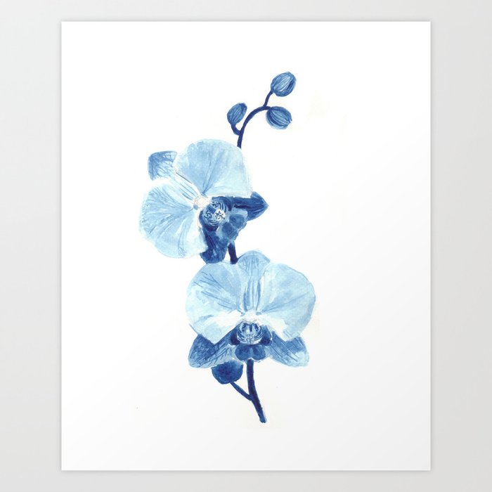 Orchid Watercolor Painting Art Print By Lelemilojevic Society6