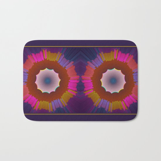 Colourful prismatic abstract Bath Mat