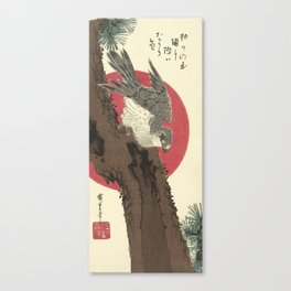 Utagawa Hiroshige - Hawk on Pine Tree Canvas Print