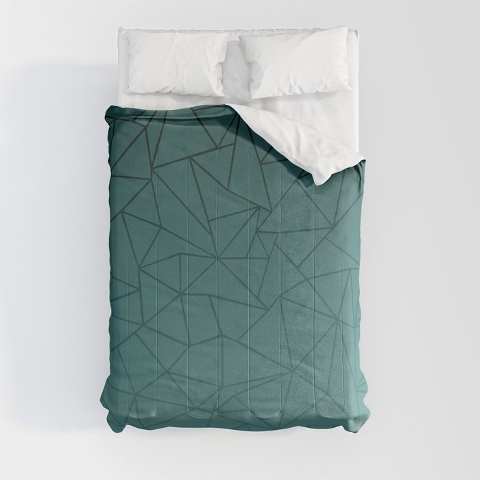 Abstract Ombre 1 Green Comforter