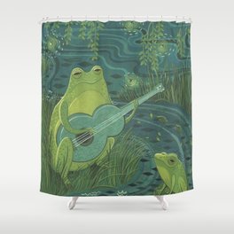 Serenade Of A Frog Shower Curtain