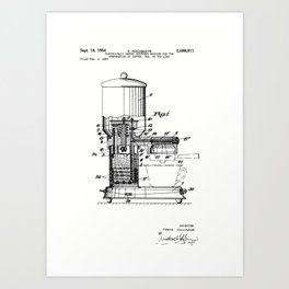 Espresso Machine Patent Artwork Art Print