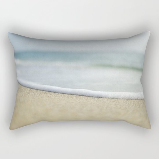 Sea Foam Beach Rectangular Pillow