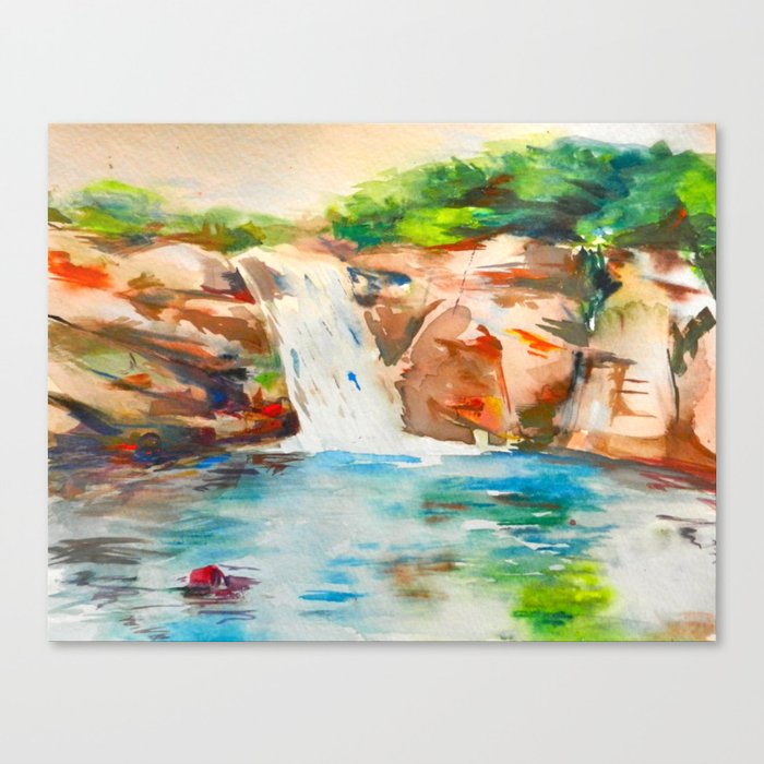Waterfall Canvas Print By Cfil Society6