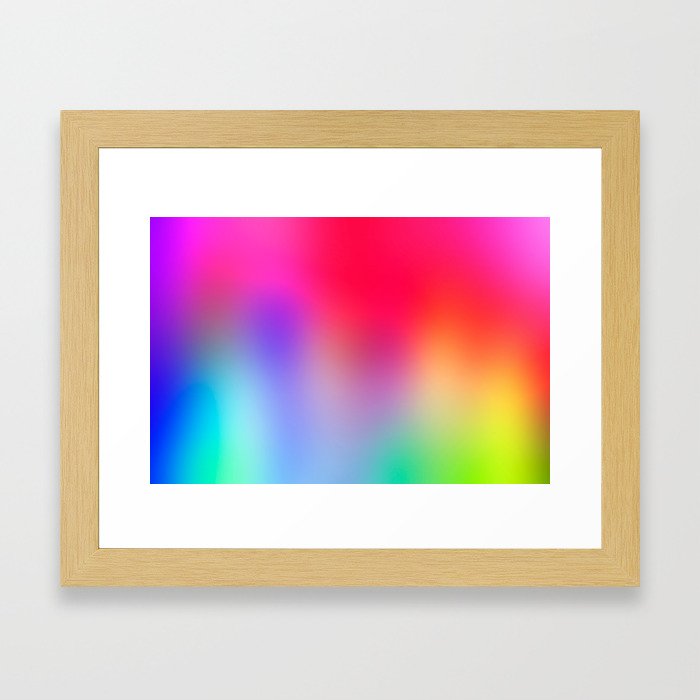 Fluorescent Neon Colors Framed Art Print