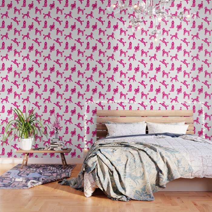 Pink Poodles Wallpaper