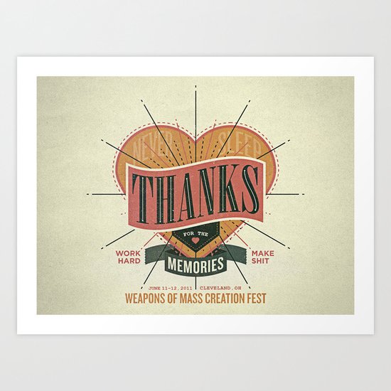 Thanks for the Memories Art Print