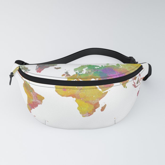 Map of the World - Watercolor 5 Fanny Pack