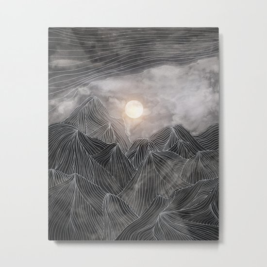 Lines in the mountains VIII Metal Print