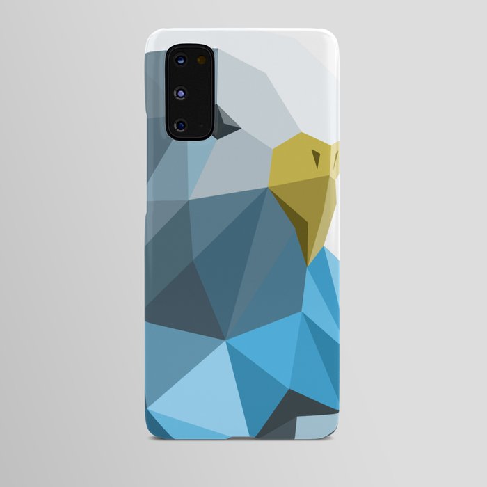 Geometric blue parakeet Android Case