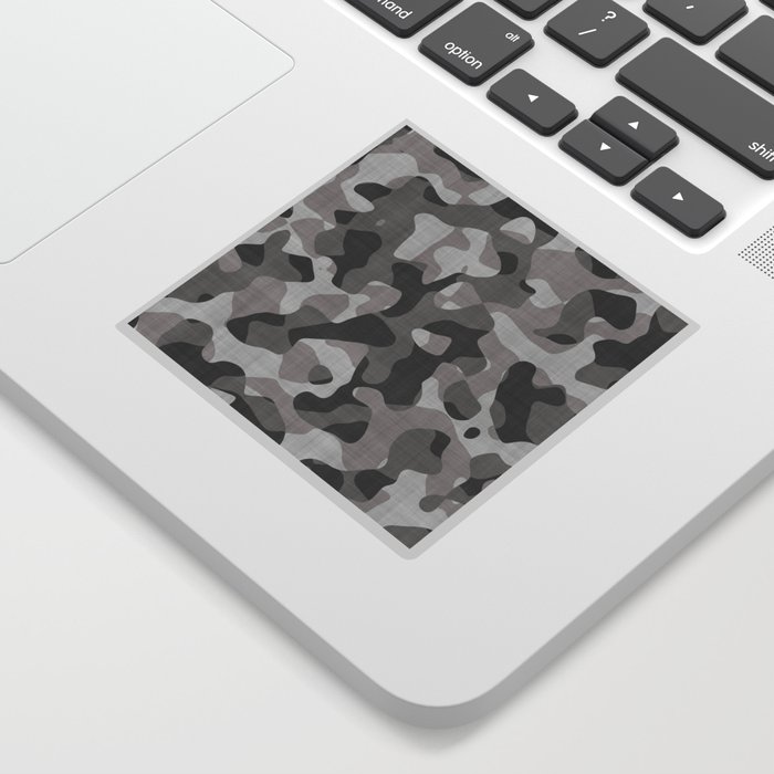 Black And White Camouflage Military Pattern Sticker