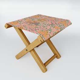 BENGAL MAYA FLORAL Folding Stool | Digital, Pattern, Bright, Floral, Curated, Hollizollinger, Maximalist, Meadow, Eclectic, Ink Pen 