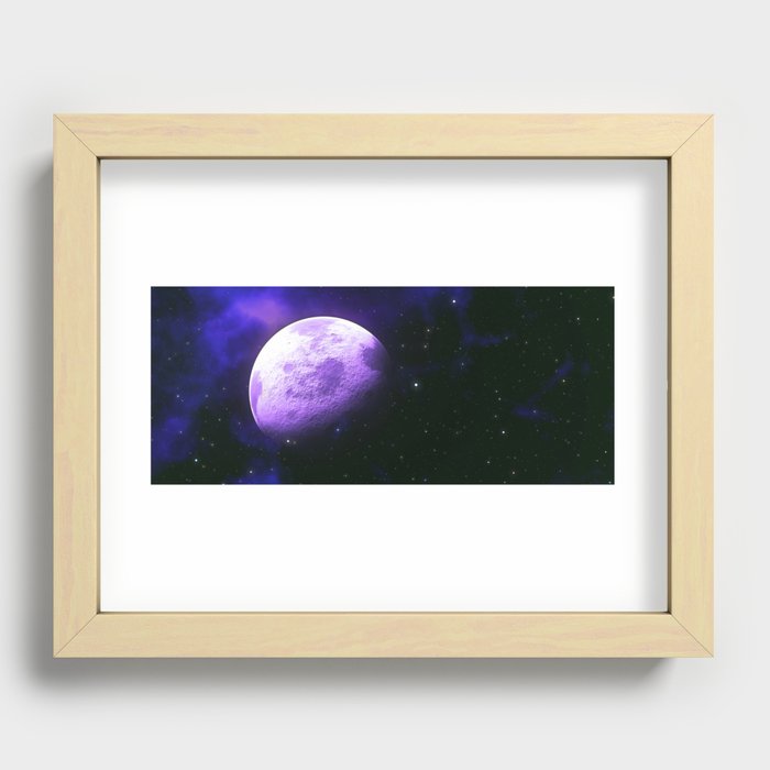 Purple Moon Recessed Framed Print