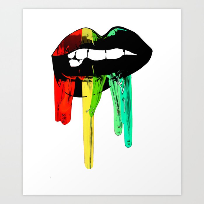 Rainbow Lips Makeup Art Print By Ryanvelez Society6