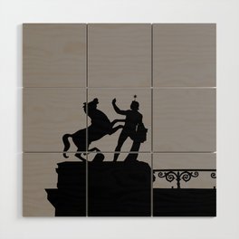Silhouettes on the roof of the Altes Museum (Old Museum) of Berlin, Germany Wood Wall Art