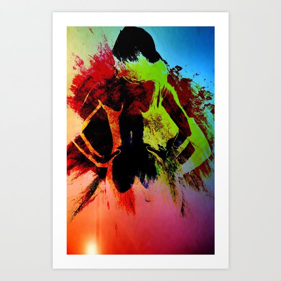 Abstract woman Art Print