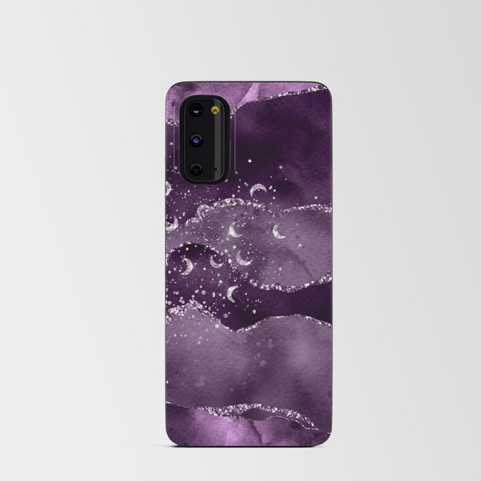 Purple Starry Agate Texture 02 Android Card Case