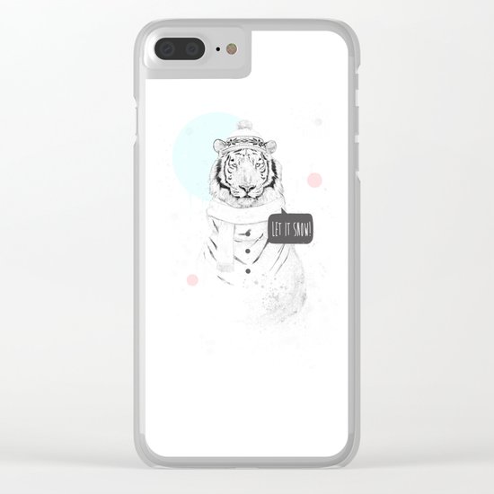 Snow tiger Clear iPhone Case