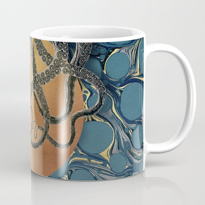 Gold Marble Octopus Coffee Mug